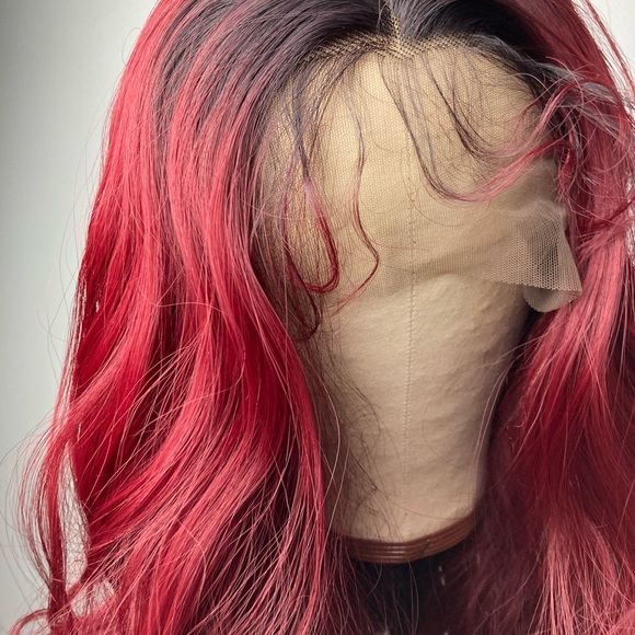 99JBurgundy Lace Front Wig - Picture 4 of 7